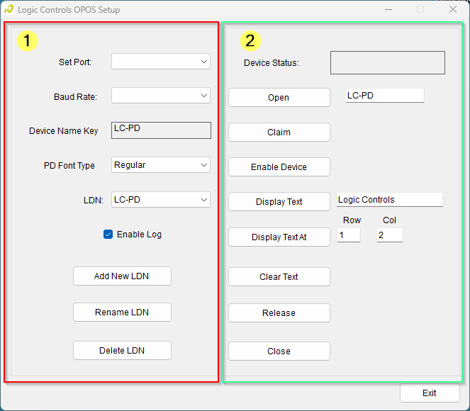 OPOS Setup